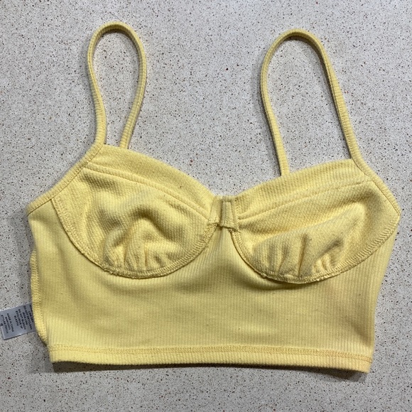 Forever 21 Yellow Croo Top size S - Picture 6 of 7
